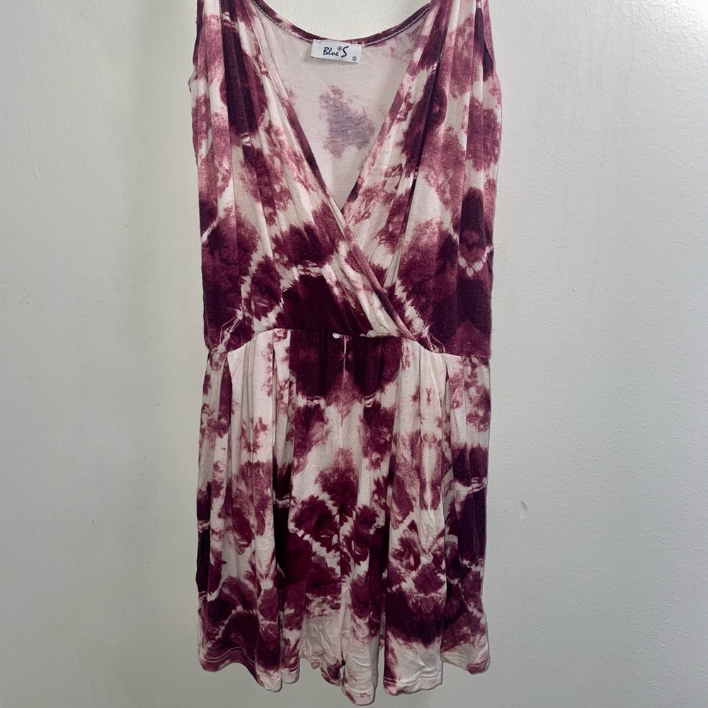 SOLD Tie Dye Romper | Purple / Pink | Blue S Boutique | Small
